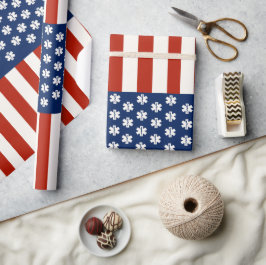 Papel De Regalo Empleado Médico de Emergencia Tributo Bandera de E