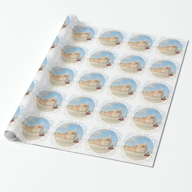Papel De Regalo En la orilla del mar (Desenrollado)