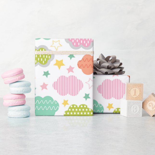 Papel De Regalo En Las Nubes (Baby Shower)