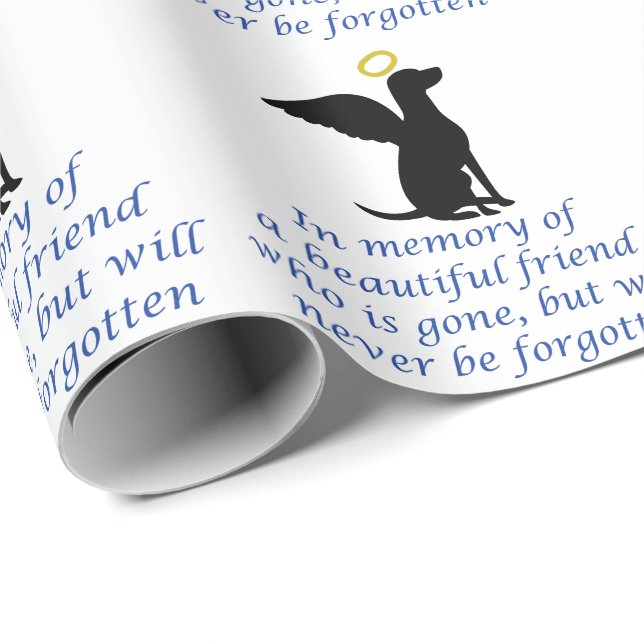 Papel De Regalo En Memoria De (Esquina del rollo)