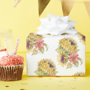Papel de Regalo en Rollo - Trío de Girasoles