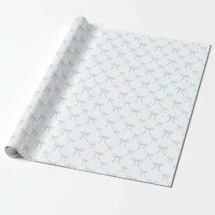 Papel de regalo en rollos a granel azul de Grandmi