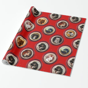 PAPEL DE REGALO ENAMIENTOS VICTORIANOS/RETRATOS DE PERROS MINIATUR