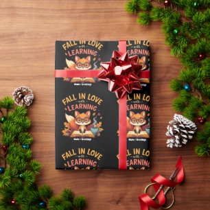 Papel De Regalo Enamorada de aprender divertidos diseños de Hallow