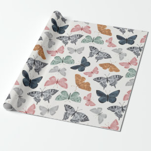 Papel de regalo encantado Boho Butterfly