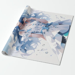 Papel De Regalo Encantador diseño de cumpleaños de Sirena para Chi