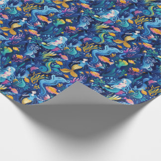 Papel De Regalo Encantador Matte de Fantasía Subacuática