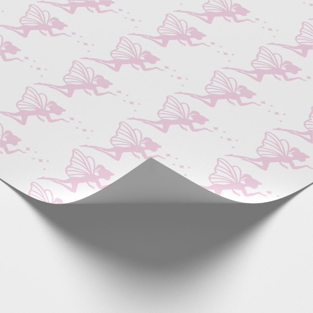 Papel De Regalo Encantador Polvo de Hada Rosa (Esquina)