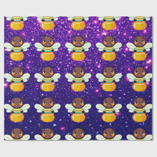 Papel De Regalo Encantador Tema Inspirado en Dulzura de Abejas