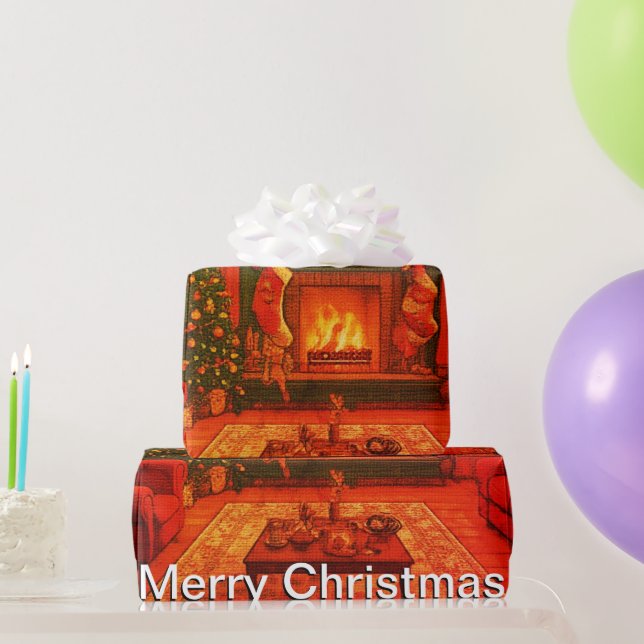 Papel De Regalo Encantadora reunión familiar de Navidades (Regalos de fiesta)