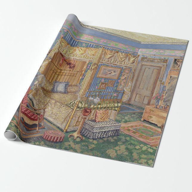 Papel De Regalo Encanto anticuado de moda (Desenrollado)