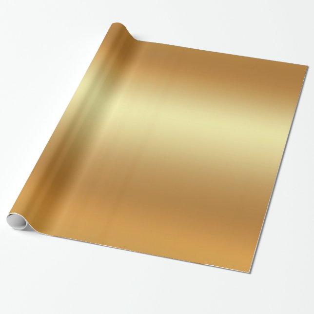Papel De Regalo Encanto de oro moderno elegante del regalo del (Desenrollado)