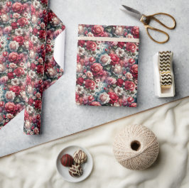 Papel De Regalo Encanto Floral Rosa Atemporal