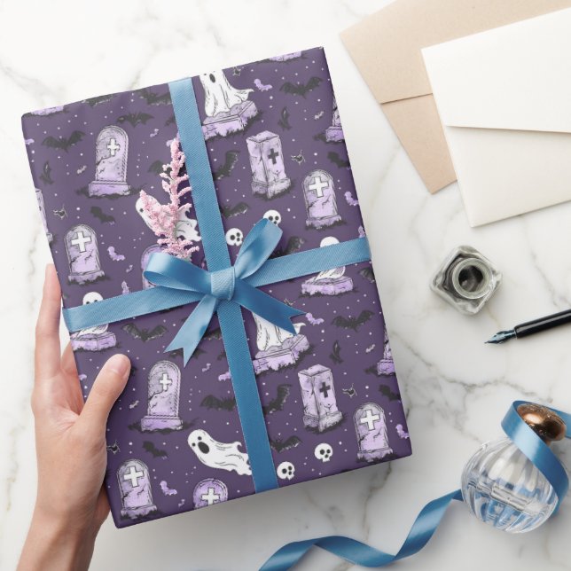Papel De Regalo Encanto gótico morado oscuro (Regalar)