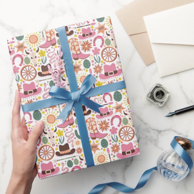 Papel De Regalo Encanto Occidental Rosa (Regalar)