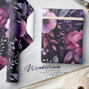 Papel De Regalo Encanto oscuro Desenlace anémico rosa y morado