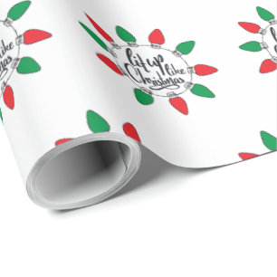 Papel De Regalo Encendido como Navidades