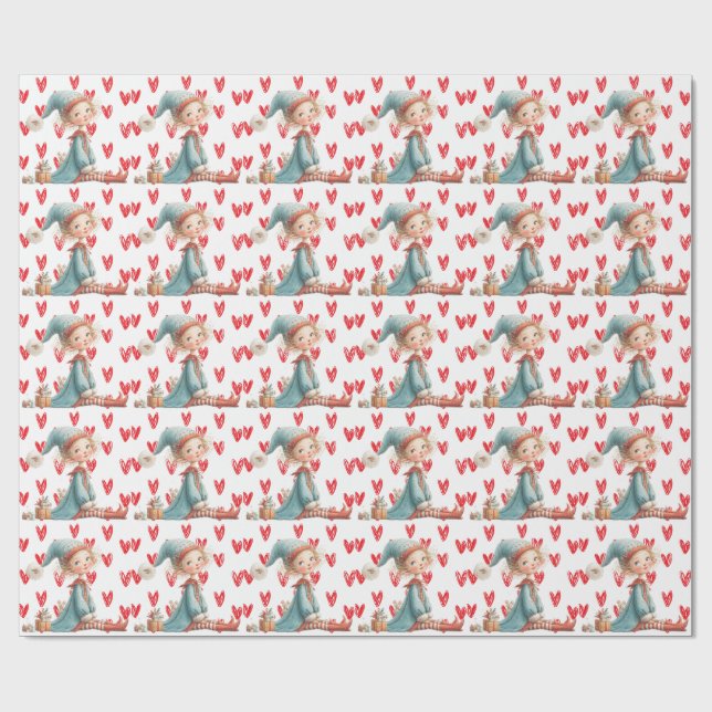 Papel De Regalo Enchanted Elf | North Pole Christmas  (Superficie plana)