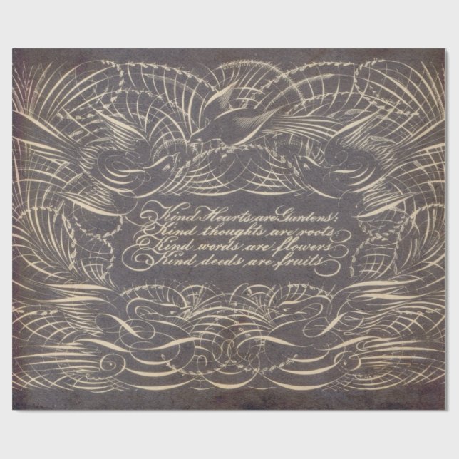 Papel De Regalo Encierre las hojas del Flourish 60lb Decoupage 30" (Superficie plana)