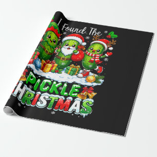 Papel De Regalo Encontré El Pepino De Navidad Tres Santa