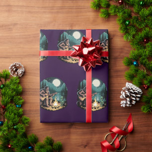 Papel De Regalo Encuentro Paranormal de Bigfoot Alien OVNI Críptid