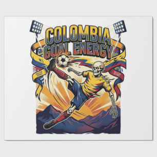 Papel De Regalo Energía de Gol de Colombia Esqueleto Delantero Nac