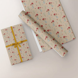 Papel De Regalo Enero Mes de Nacimiento Carnación Flor Snowdrop