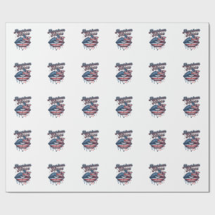 Papel De Regalo Enfermera Americana Diseño Patriótico de Camiseta