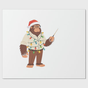 Papel De Regalo Enfermera de Bigfoot Sasquatch Navidad Enfermería 