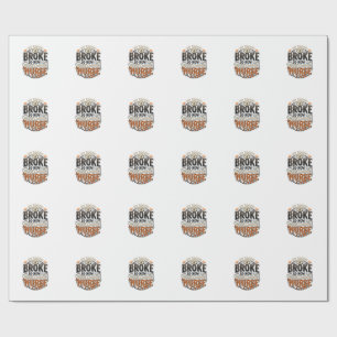 Papel De Regalo Enfermera de diálisis Halloween Escoba Rota Diseño