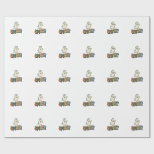 Papel De Regalo Enfermera de Halloween Fantasma Espeluznante Retro