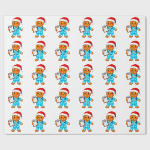 Papel De Regalo Enfermera de pan de jengibre Navidad 2026 Feriado 