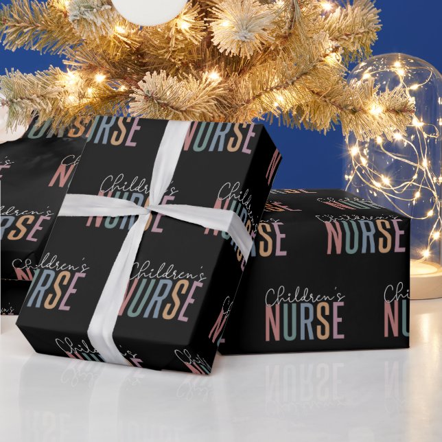 Papel De Regalo Enfermera infantil | Enfermería infantil retro (Vacaciones)