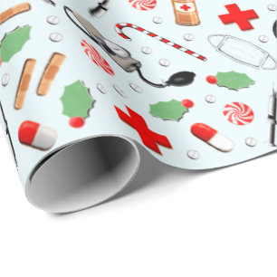 Papel De Regalo Enfermera Navidad