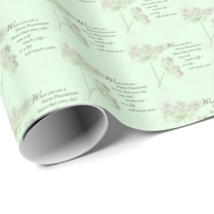 Papel De Regalo Enfermera practicante Touch Lives Wildflower