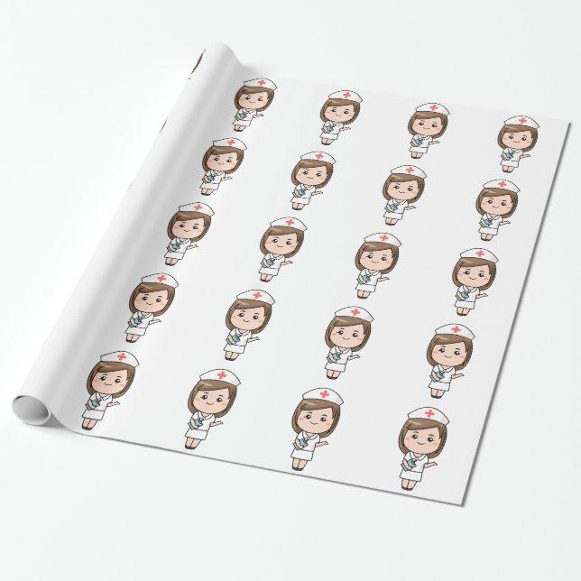 Papel De Regalo Enfermera tradicional (Desenrollado)