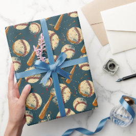 Papel De Regalo Enfrentamiento de béisbol de Grunge