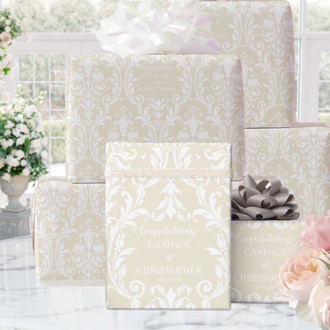 Papel De Regalo Enhorabuena de la almendrada blanca de crema Damas (Subido por el creador)