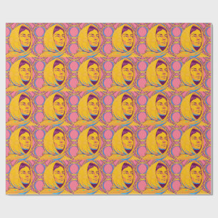 Papel De Regalo Enigmatic Brazilian Woman in Vibrant Pop Art