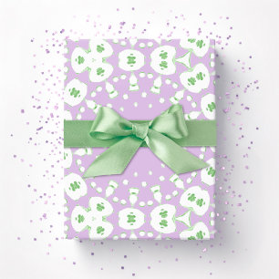 Papel De Regalo Enlaces de Roxy Jaguar en Lila y Verde