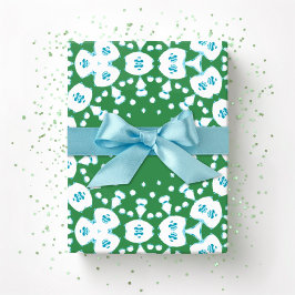Papel De Regalo Enlaces de Roxy Jaguar en verde y aqua