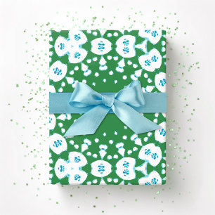 Papel De Regalo Enlaces de Roxy Jaguar en verde y aqua