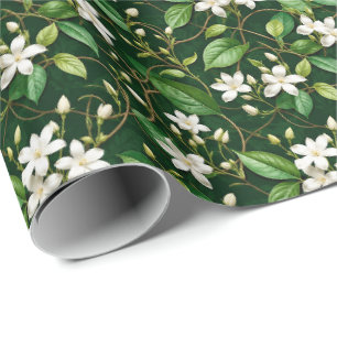 Papel De Regalo Enredaderas de jazmín floreciendo con gracia