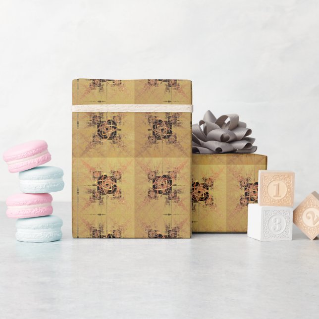 Papel De Regalo Enredo dorada (Baby Shower)