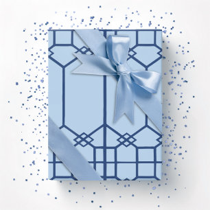 Papel De Regalo Enrejado Octágono Chippendale en Pizarra Audaz