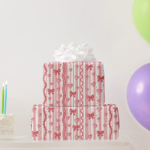 Papel de regalo enrollado adorable a rayas para Sa