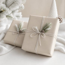Papel de regalo enrollado beige claro moderno