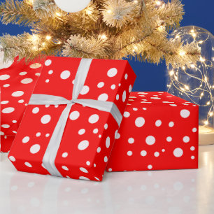 Papel de regalo enrollado con diseño estético rojo