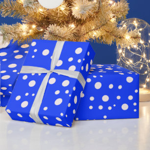 Papel de regalo enrollado de estética azul elegant