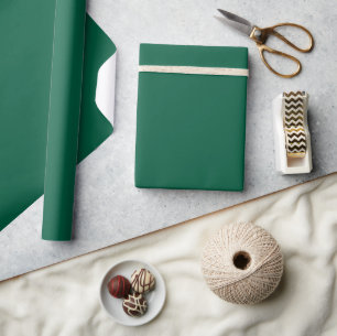 Papel de regalo enrollado minimalista verde profun